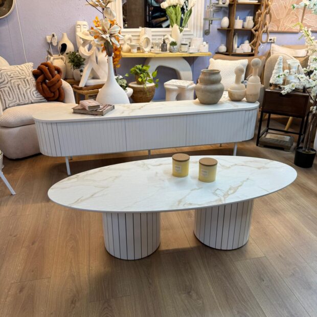 מזנון + שולחן דגם R900 לבן